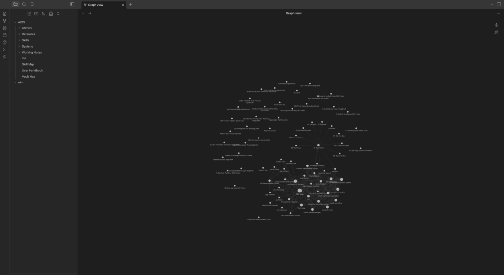 Obsidian AI workflow in the vault