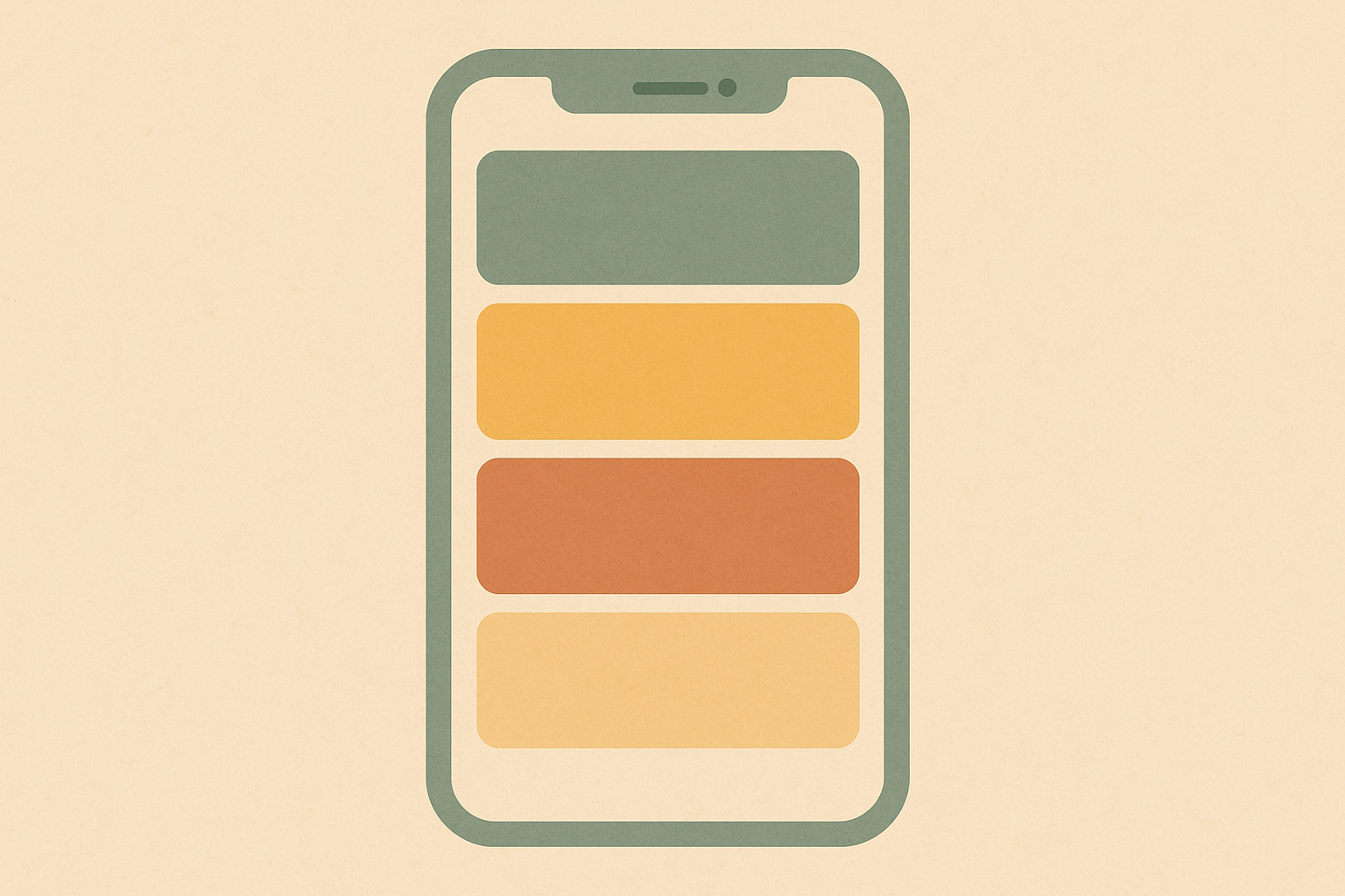 A day shown as simple visual time blocks on a phone, representing the best calendar app for ADHD.
