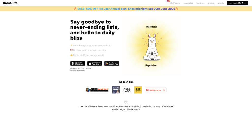 One of the best ADHD Planners Llama Life