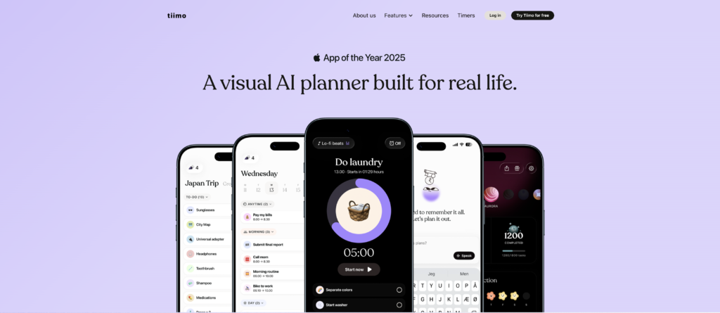 Tiimo is one of the best ADHD planners on the market