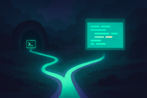 Two diverging paths representing the real difference in Claude Code vs Cursor workflows