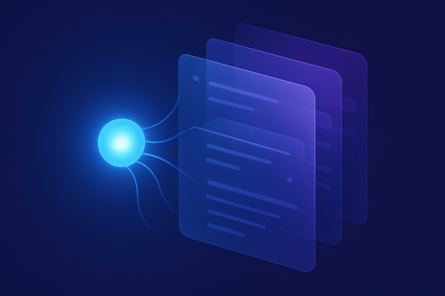 Abstract illustration of tiered AI memory architecture
