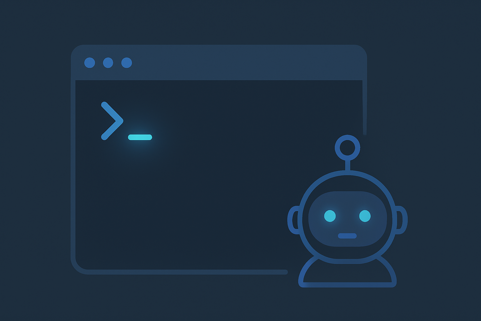 Illustration of a terminal-based AI coding agent as an alternative to Cursor