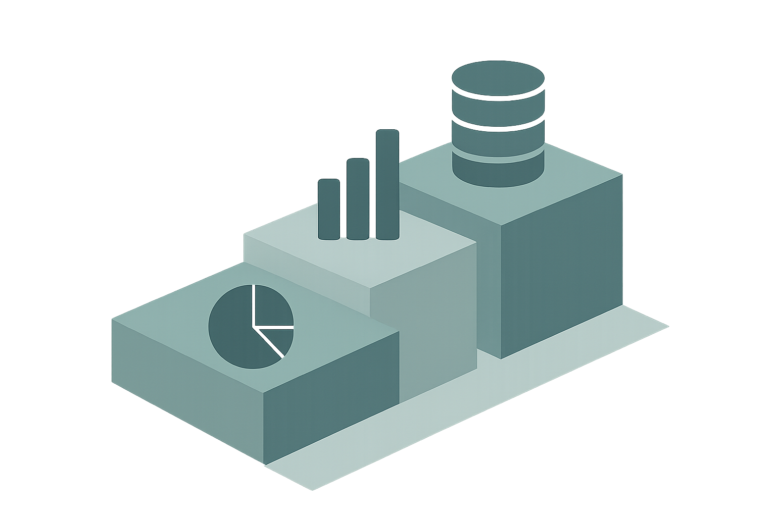 Illustration of three tiers of AI data analysis tools from simple to enterprise