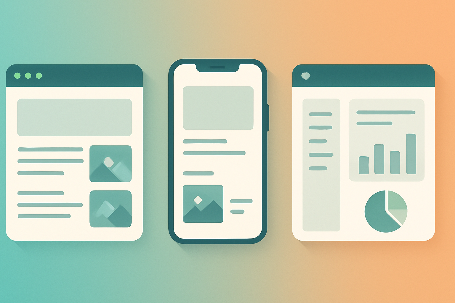 Illustration comparing different types of no-code AI app builders