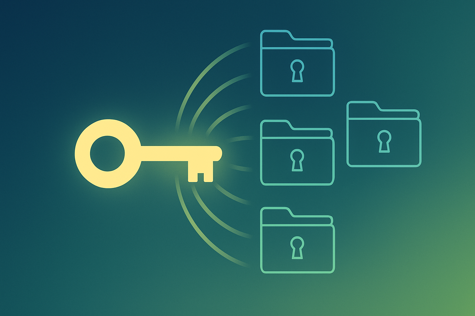 Illustration of a single global config unlocking access across all projects