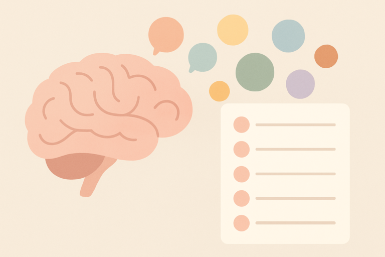 ADHD brain dump template illustration