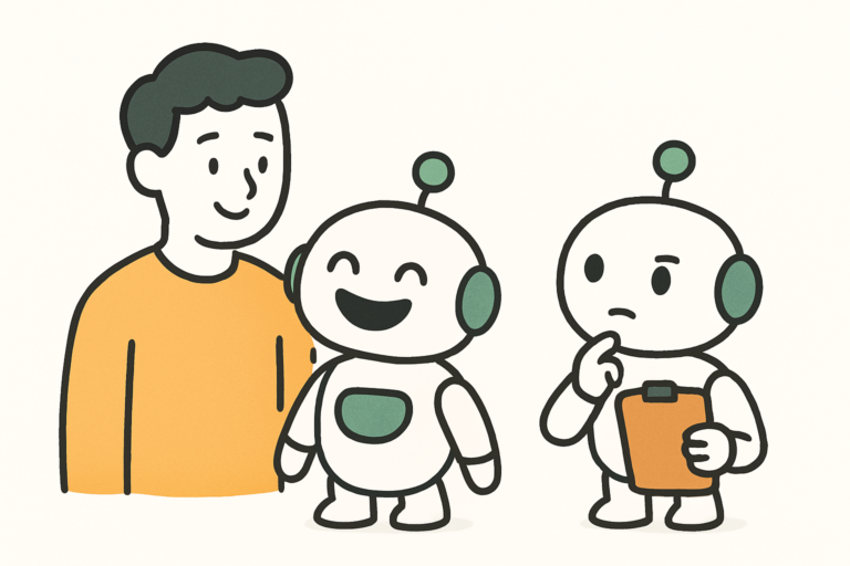 Illustration contrasting AI sycophancy with honest independent review
