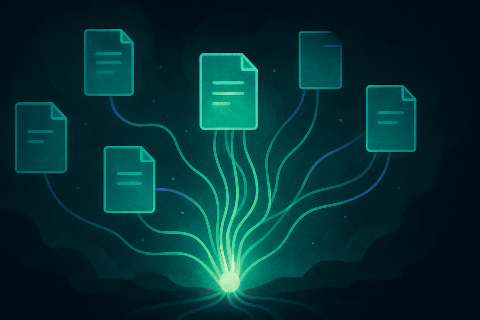 Files feeding into an AI model, showing why AI token cost climbs as an agent rereads everything