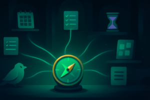 Tiimo alternative planning apps shown as seven paths around a visual day compass